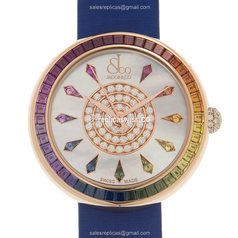 Jacob & Co BA537.40.GR.KW.ABSAA – White Dial Automatic Replica, 18kt Rose Gold Case, Sapphire