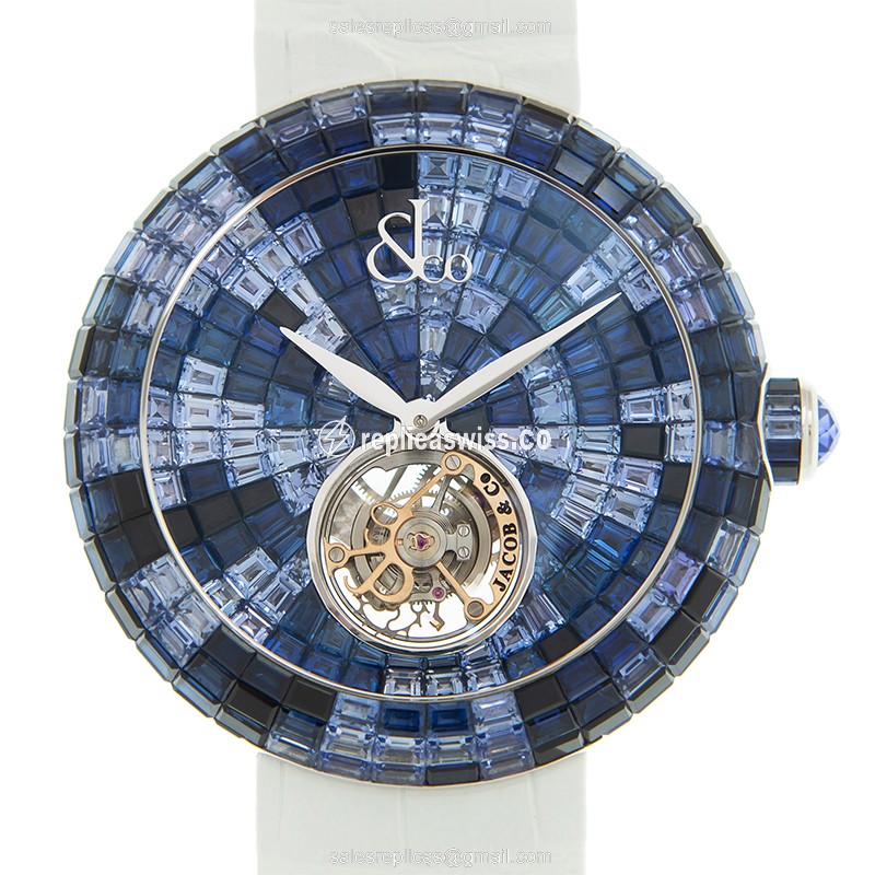 Jacob & Co. BT543.30.CB.CB.BBSAA Replica Watch | Automatic Movement, Blue Dial, 18kt White Gold Case