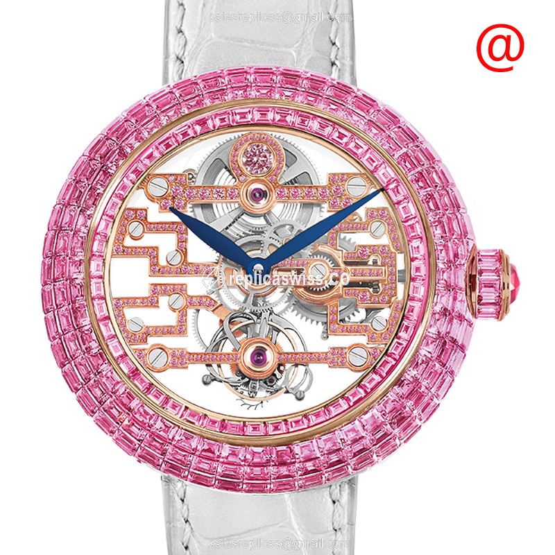 Jacob & Co BT545.40 SP RB.BSB4D Manual Wind Watch in Exquisite 18kt Rose Gold & Sapphire Crystal
