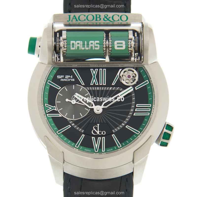 Jacob & Co. ES101.20.NS.YG.ACA4D replica watch, Black dial, Automatic movement, Titanium case