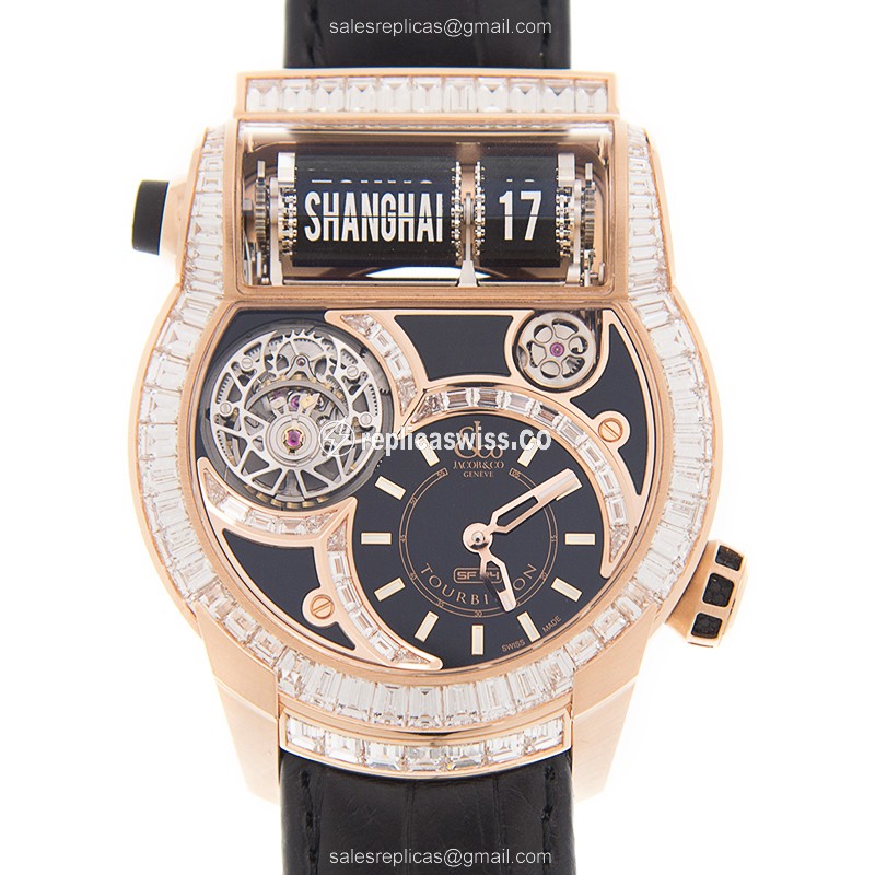 Jacob & Co. ES802.40.BD.UB.A EPIC SF24 Replica, Automatic Movement, 18kt Rose Gold Case & Black