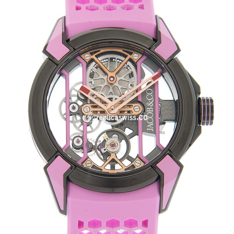Jacob & Co. EX100.21 PR.PB.ALO3A Epic X Replica | Manual Wind Titanium Case | Skull Dial Watch