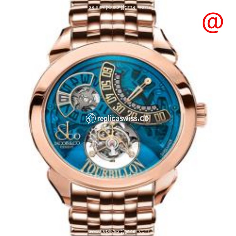 Jacob & Co. PT510.40.NS.MB.A40AA PALATIAL Replica Watch | Blue Dial, 18kt Gold Case