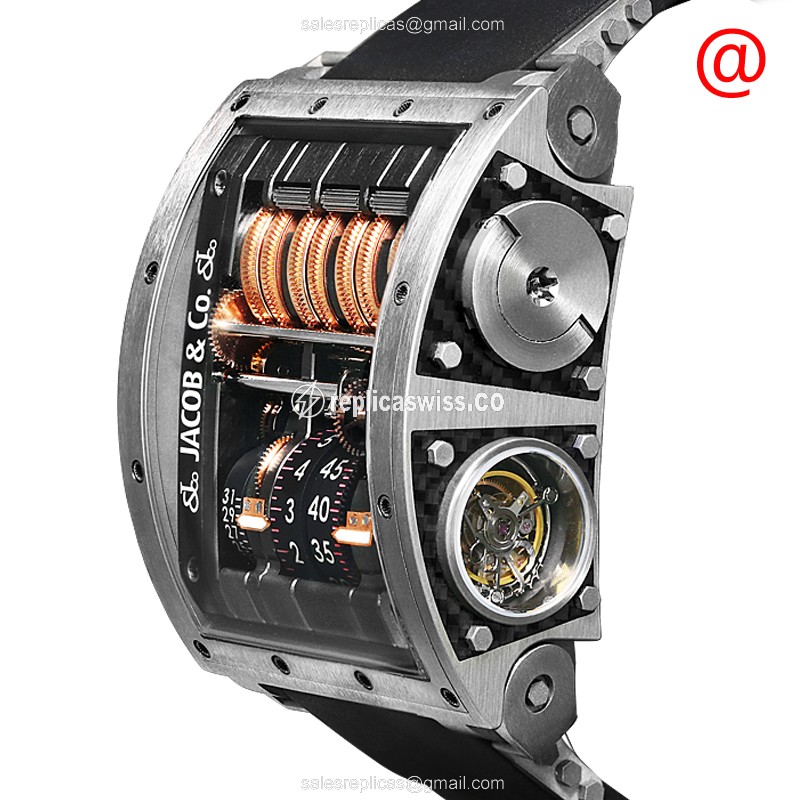 Jacob & Co. QT100.20.NS.AA.AHA4D Quenttin Replica, Manual Wind, Titanium Case & Sapphire Crystal