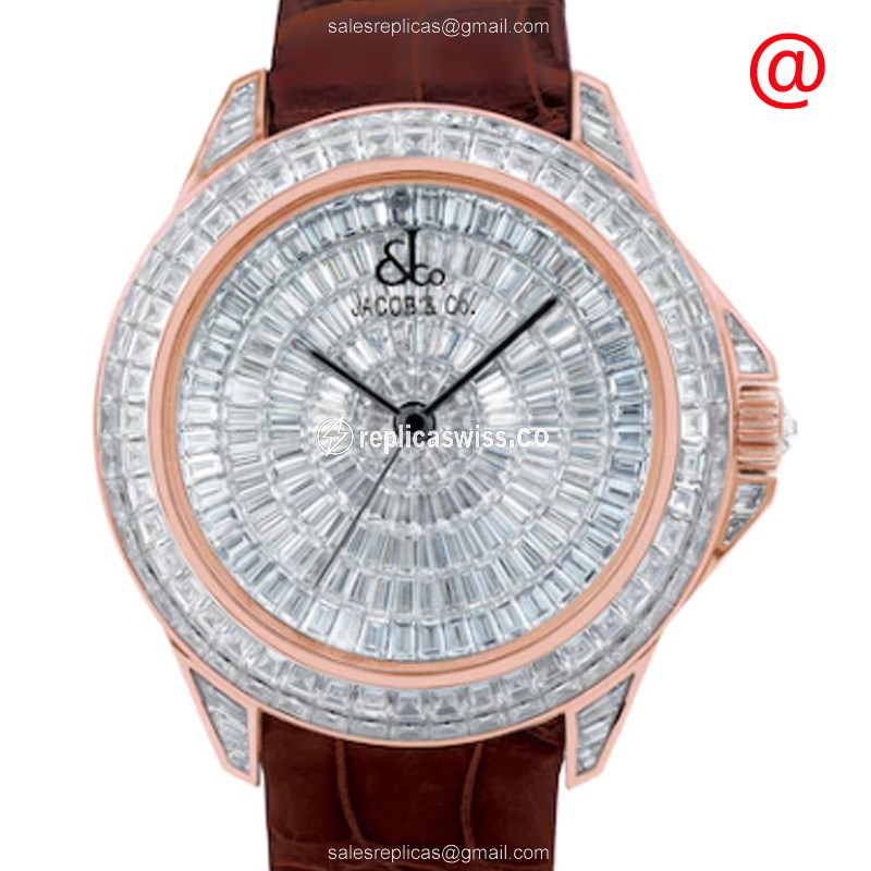 Jacob & Co RO114.40.BD.BD.ABVEA Royal Automatic Gold Watch | Silver Dial, Sapphire Crystal