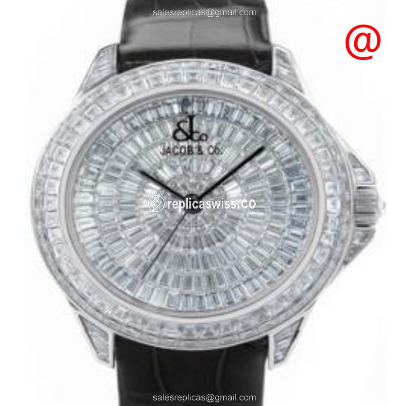 Jacob & Co ROYAL1WG Watch | Silver Dial, 18kt Gold Case, Alligator Strap