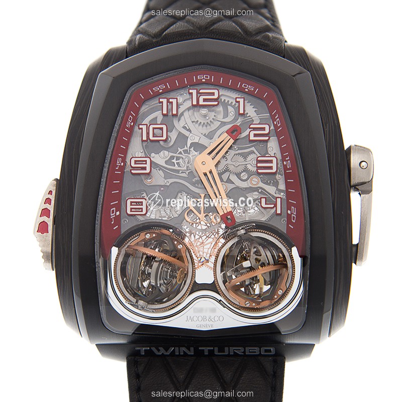 Jacob & Co TT100.21.NS.NK.A Replica Watch | Automatic Movement | Silver Dial & Leather Strap