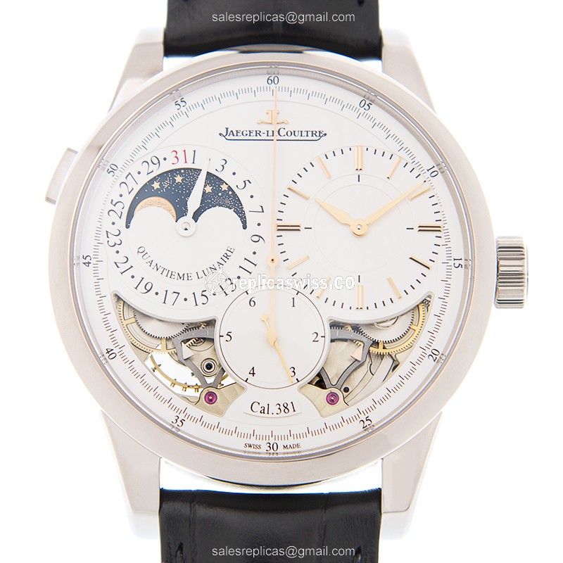 Jaeger-Lecoultre DUOMETRE Q6043420 Replica | Manual Wind | 18kt White Gold Case Watch