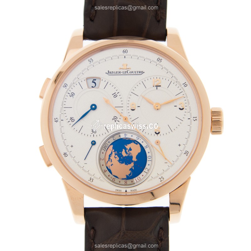 Jaeger-Lecoultre DUOMETRE Q6062420 Replica | Manual Wind | 18kt Rose Gold Case, Silver Dial Watch
