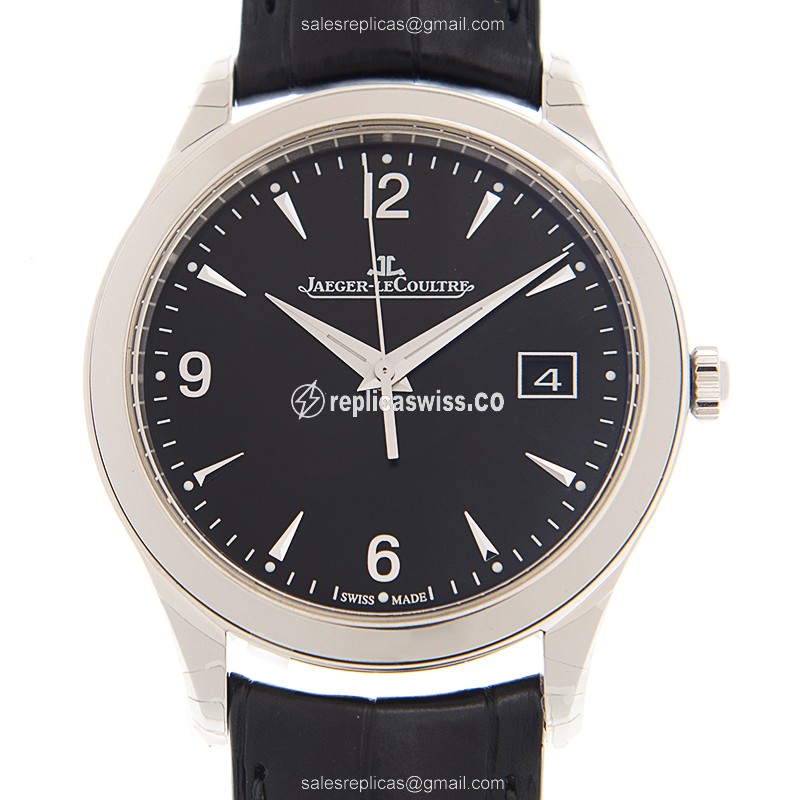 Jaeger-Lecoultre Master Ultra Thin Black Dial Stainless Steel Case Automatic Replica Watch