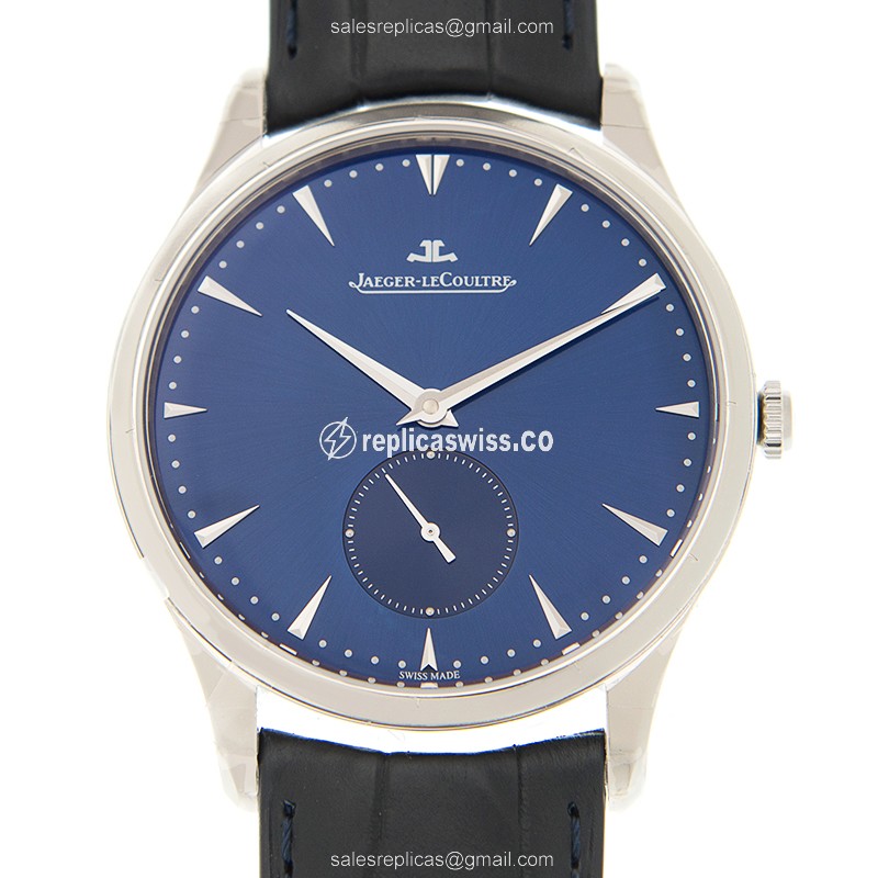 Jaeger-Lecoultre Master Ultra Thin Blue Dial | Automatic Movement, Leather Strap Watch
