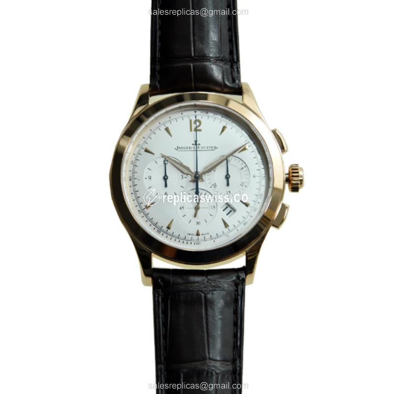 Jaeger-Lecoultre Master Ultra Thin Replica, Automatic Movement, 18kt Rose Gold Case, Silver Dial