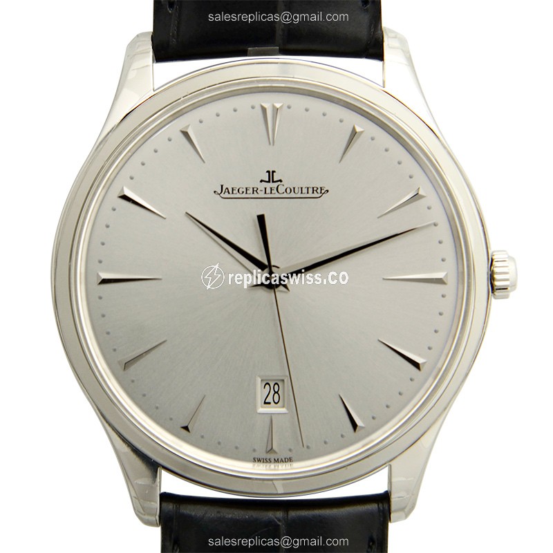 Jaeger-Lecoultre Master Ultra Thin Replica in Stainless Steel, Automatic Movement, Silver Dial &