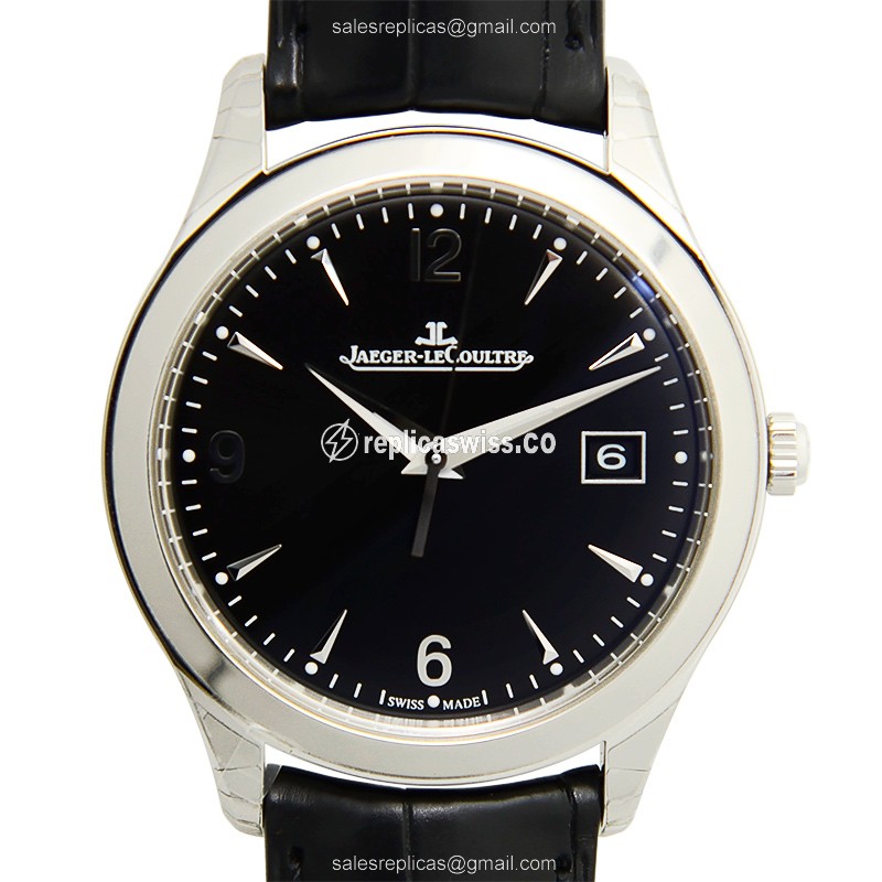 Jaeger-Lecoultre Master Ultra Thin Replica in Stainless Steel with Automatic Movement Black
