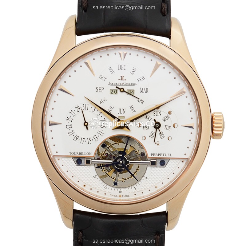 Jaeger-Lecoultre Master Ultra Thin Silver Dial, Automatic Movement, Black Alligator Strap Watch