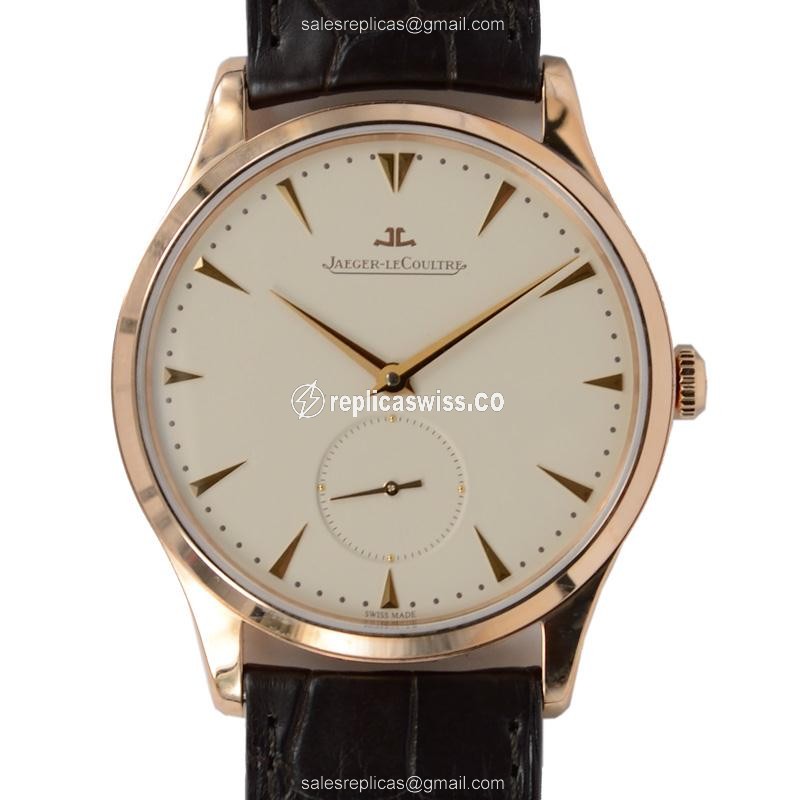 Jaeger-Lecoultre Q1352420 Master Ultra Thin in Beige Dial | Automatic Movement | 18kt Gold Case