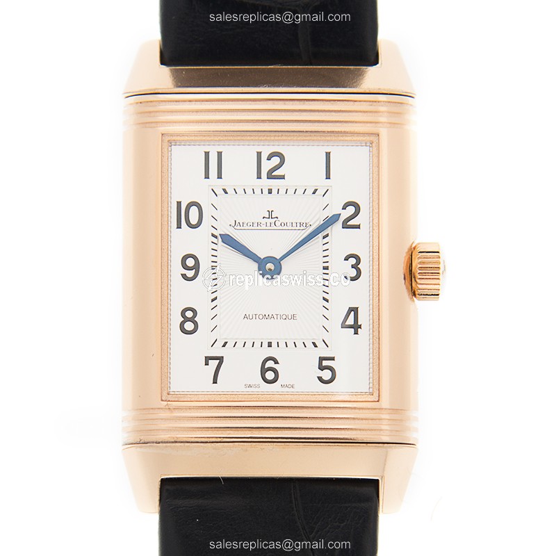 Jaeger-Lecoultre Q2572420 REVERSO — Automatic Self-Wind, 18K Rose Gold Case & Silver Dial, Luxury