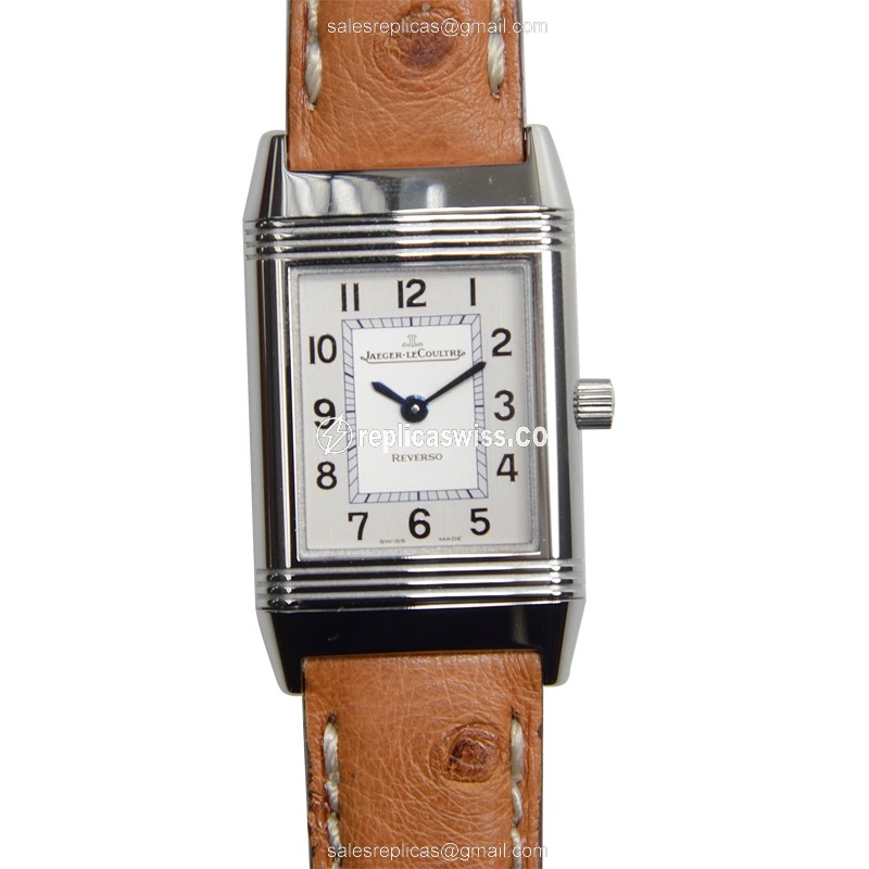 Jaeger-Lecoultre Q2618411 Reverso Quartz | Silver Dial | Genuine Leather Strap Watch