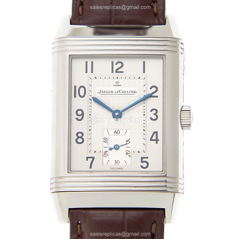Jaeger-Lecoultre Q2708410 Reverso Manual Wind in Stainless Steel, White Dial & Brown Alligator