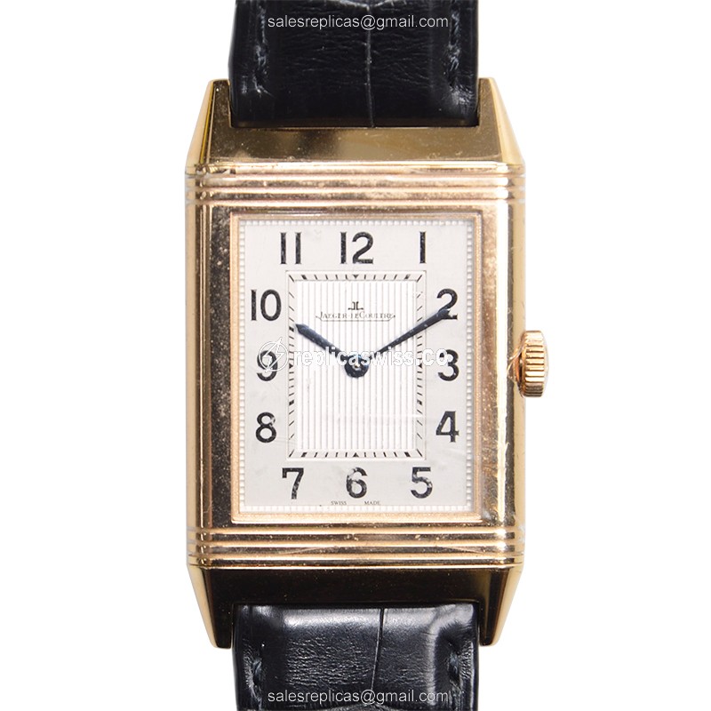 Jaeger-Lecoultre Q2782520 Reverso Manual Wind | 18kt Gold Case | White Dial, Black Alligator Strap