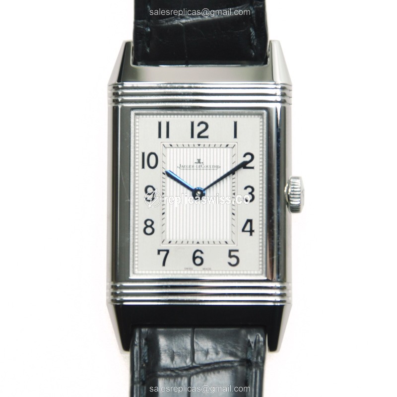 Jaeger-Lecoultre Q2788520 Reverso Manual Wind Steel Case, Silver Dial, Alligator Strap Watch