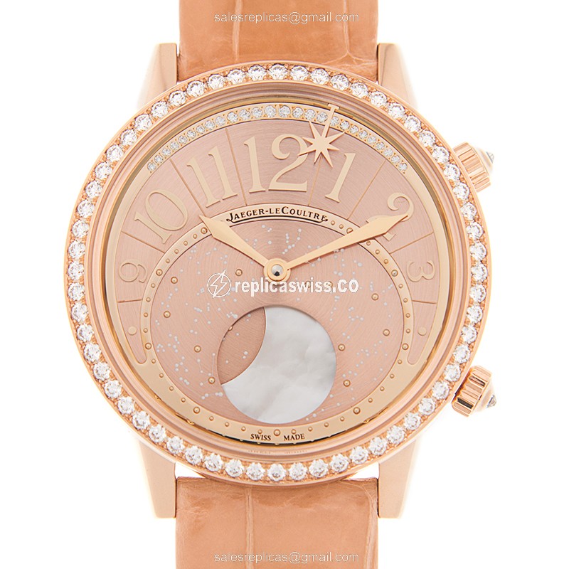 Jaeger-Lecoultre RENDEZ VOUS Automatic, 18kt Gold Case, Sapphire Crystal, Leather Strap Watch