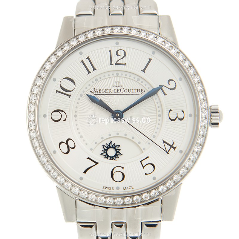 Jaeger-Lecoultre RENDEZ VOUS Automatic, White Dial Steel Case with Diamond Bezels Watch