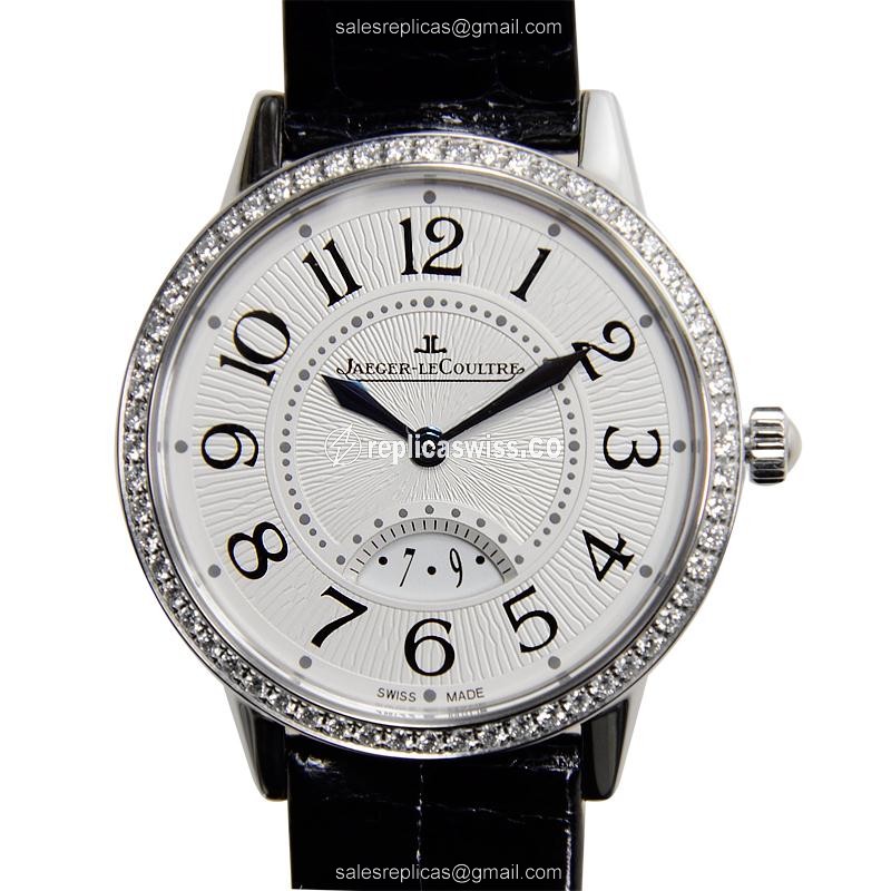Jaeger-Lecoultre RENDEZ VOUS Quartz Replica | Silver Dial, Alligator strap Watch