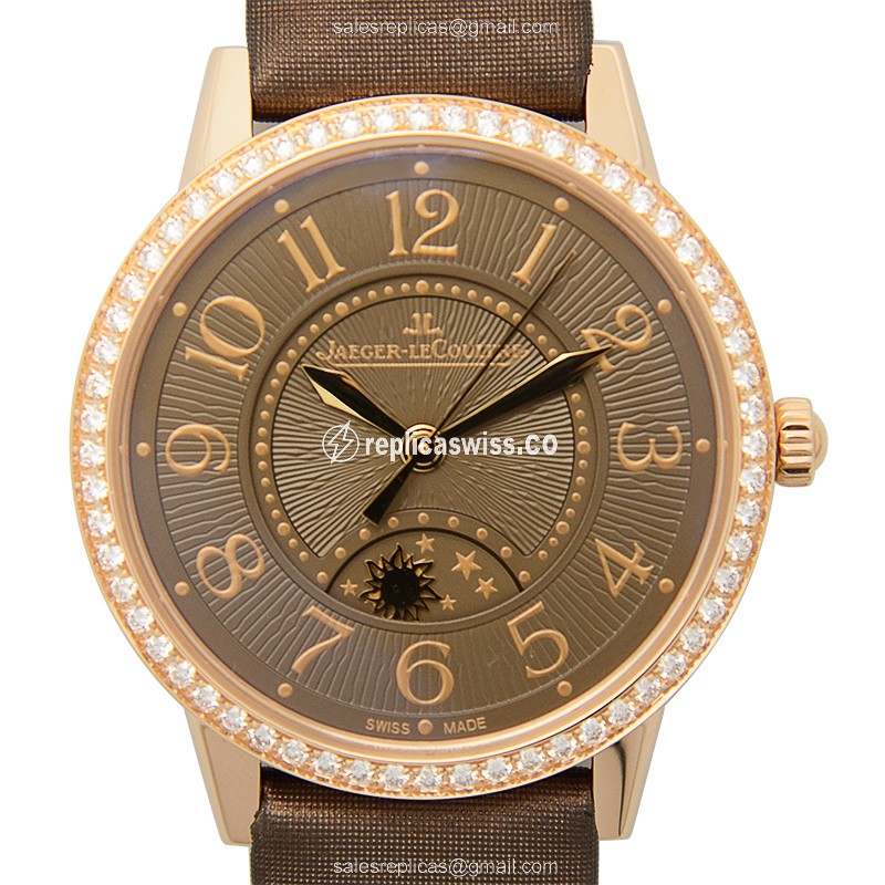 Jaeger-Lecoultre RENDEZ VOUS Replica in 18kt Rose Gold, Automatic Movement, Exquisite Diamond