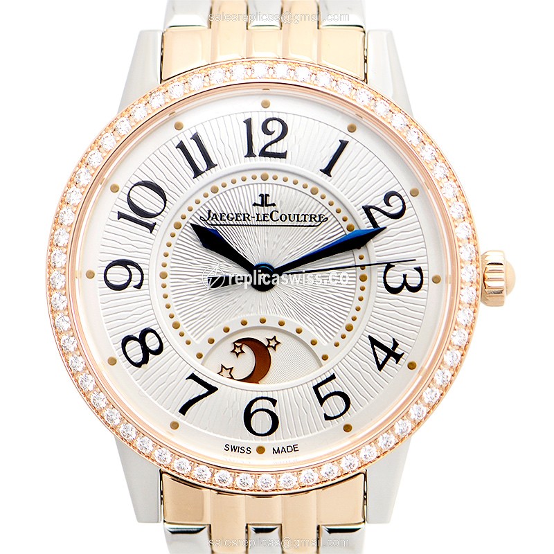 Jaeger-Lecoultre RENDEZ VOUS Replica in 18kt Rose Gold, Automatic Movement, Silver Dial Watch