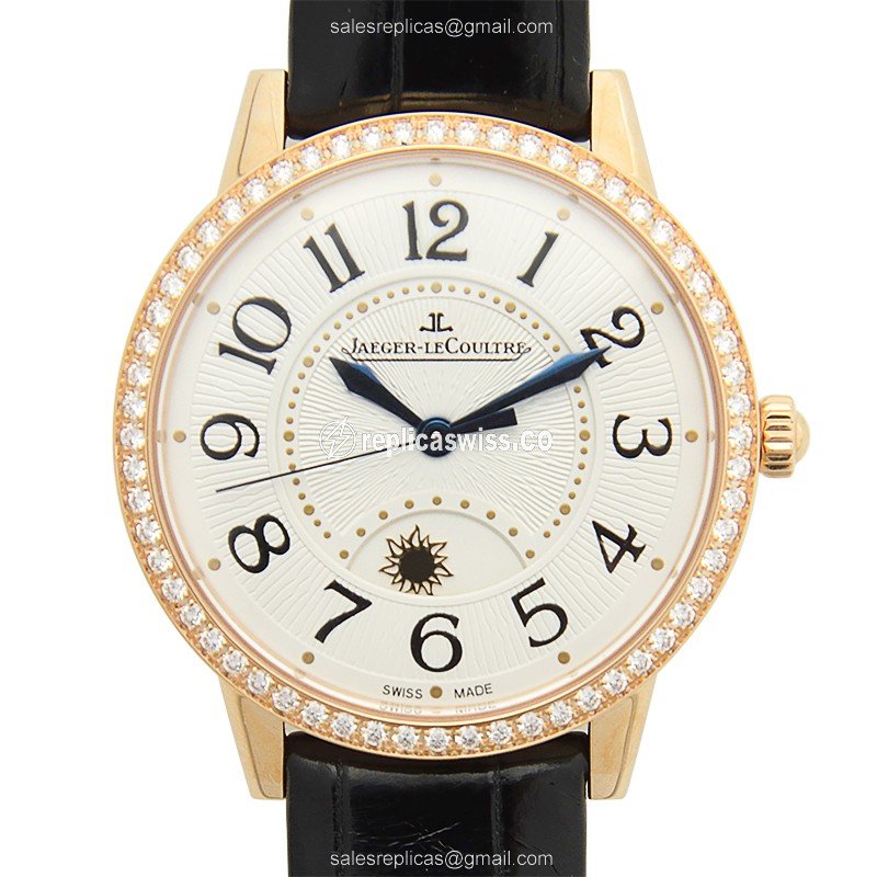 Jaeger-Lecoultre RENDEZ VOUS Replica in 18kt Rose Gold, Automatic Movement, Silver Dial Watch