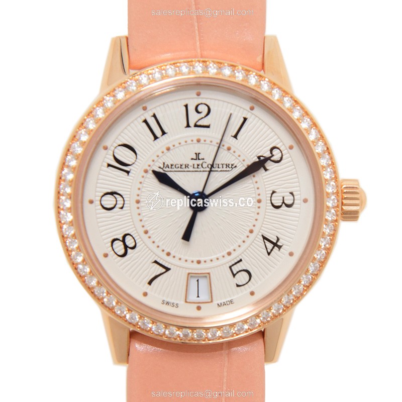 Jaeger-Lecoultre RENDEZ VOUS Replica in 18kt Rose Gold with Automatic Movement Silver Dial Watch