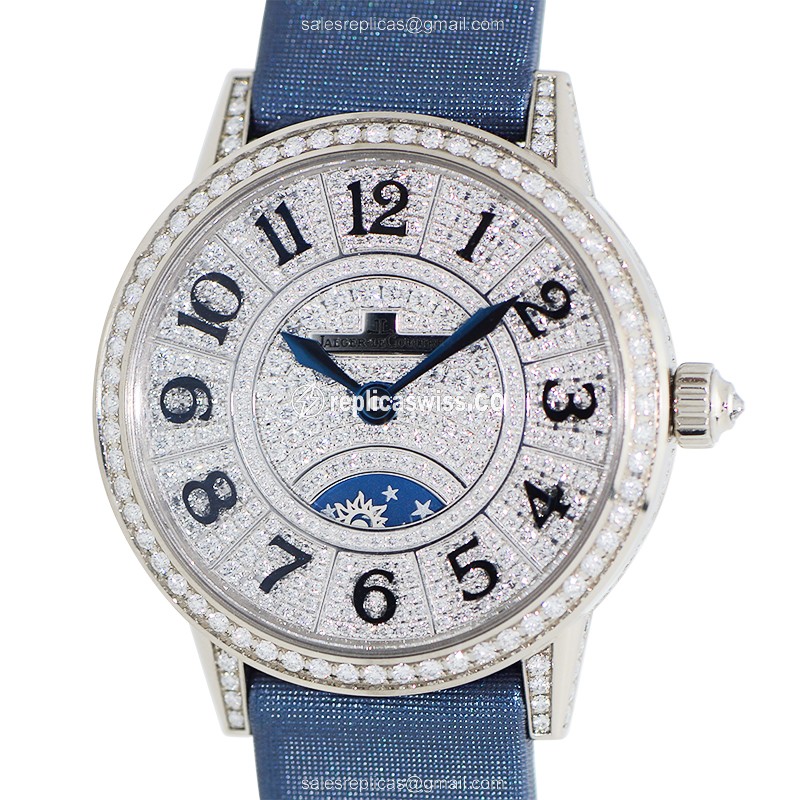 Jaeger-Lecoultre RENDEZ VOUS Replica in 18kt White Gold, Automatic Movement, Silver Dial Watch