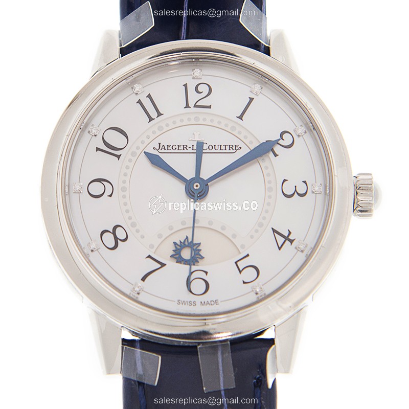 Jaeger-Lecoultre RENDEZ VOUS Replica in Stainless Steel & White Dial, Automatic Movement Watch