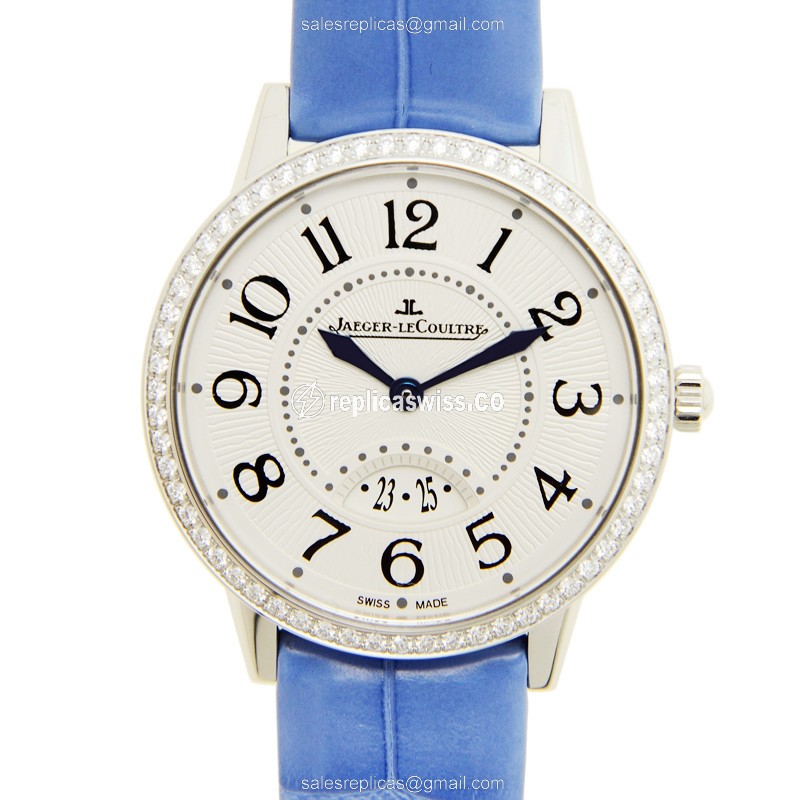 Jaeger-Lecoultre RENDEZ VOUS Replica, Silver Dial, Diamond Case, Automatic Movement Watch