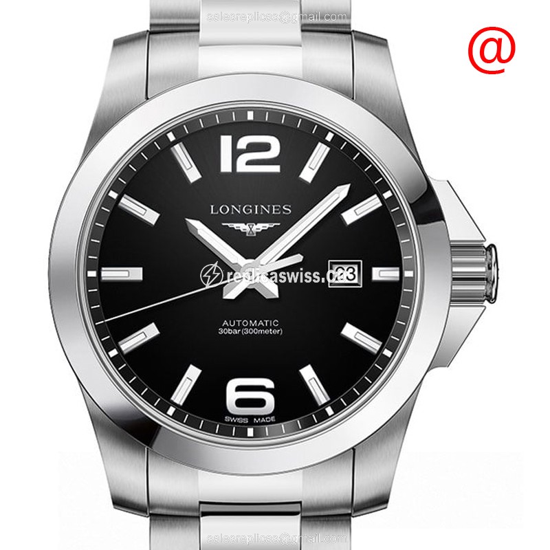 L3.778.4.58.6 CONQUEST Replica | Black Dial, Automatic Movement, Stainless Steel Case Watch