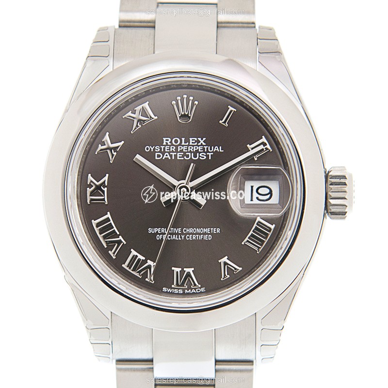 LADY DATEJUST Rolex Replica in Stainless Steel Case with Automatic Movement & Silver Steel Bracelet