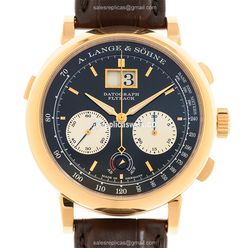 Lange Sohne Datograph 405.031 Automatic — Exquisite Black Dial 18kt Rose Gold Prestige Watch