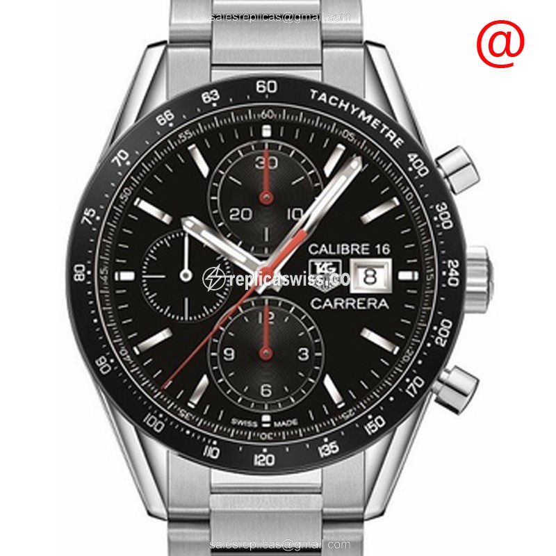 Lavish Tag Heuer Carrera CV201AK.BA0727 Replica | Black Dial, Automatic Movement Watch