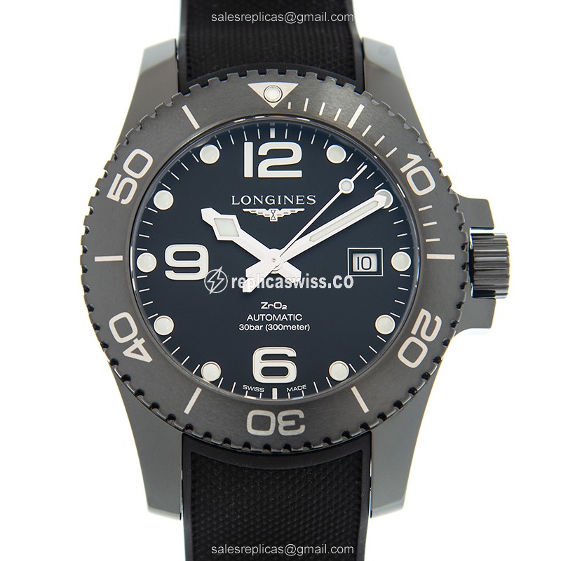 Longines CONQUEST Automatic Replica, Black Dial, Stainless Steel Case Watch