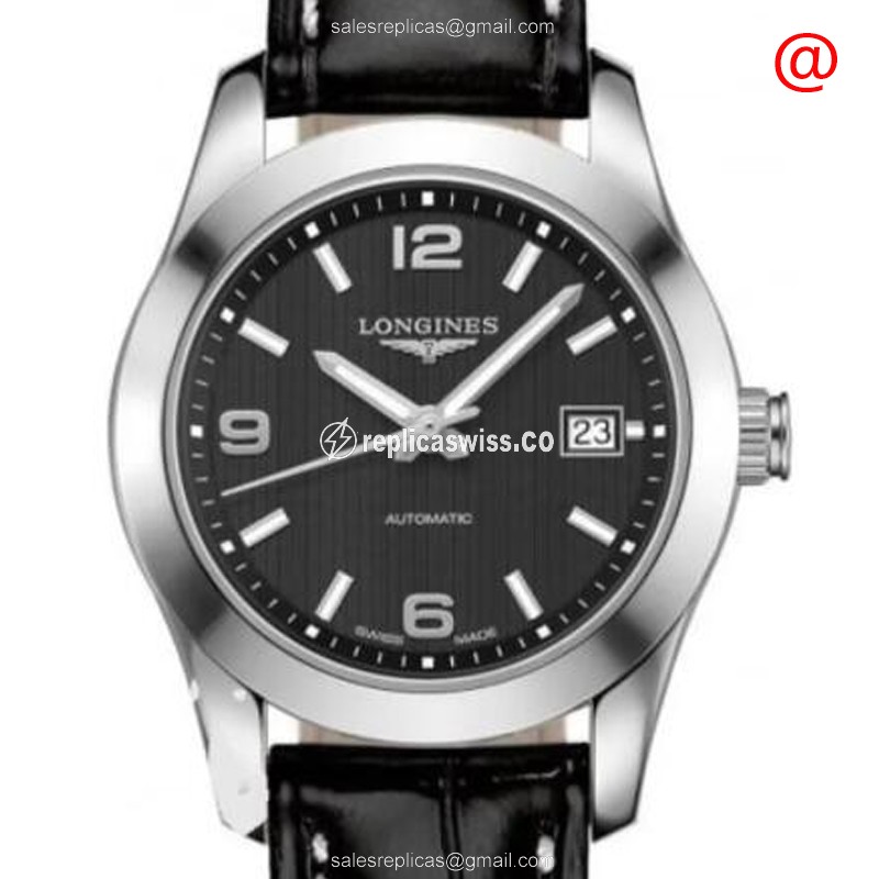 Longines Conquest Classic L2.285.4.56.3 Replica | Automatic Movement, Black Dial, Stainless Steel
