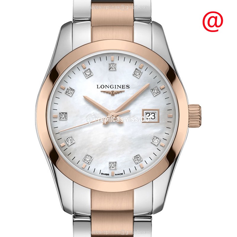 Longines Conquest Classic L2.286.3.87.7: White Dial, Gold Case, Quartz Movement Watch