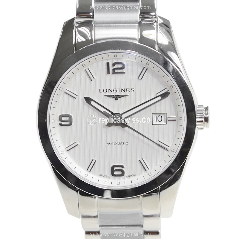 Longines Conquest Classic L2.785.4.76.6 Replica, Automatic Movement, Stainless Steel Case & Silver