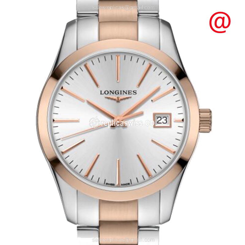 Longines Conquest Classic Silver Dial Replica, Automatic Movement, 18kt Steel Case Watch