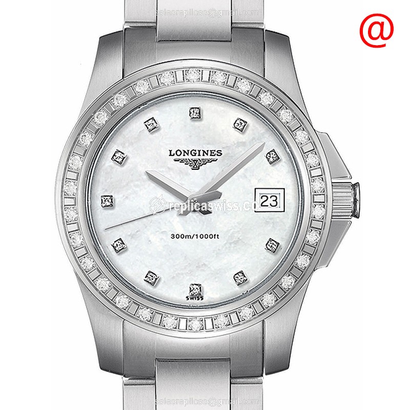 Longines Conquest L3.258.0.88.6 Replica, White Dial, Stainless Steel Case & Band Watch
