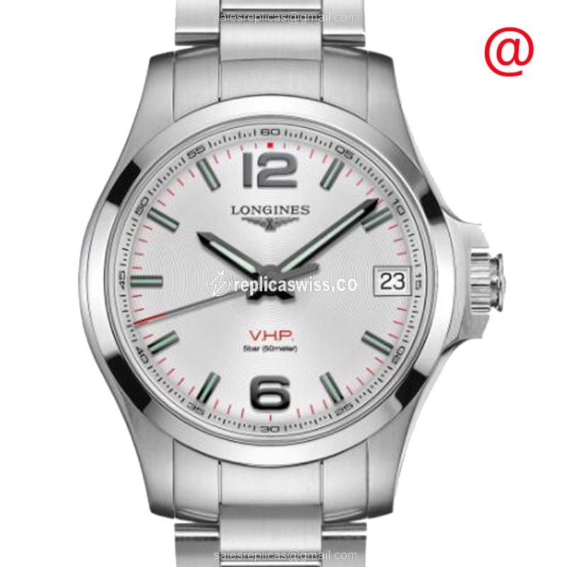 Longines Conquest L3.316.4.76.6 Replica | Silver Dial, Stainless Steel Case & Band Watch