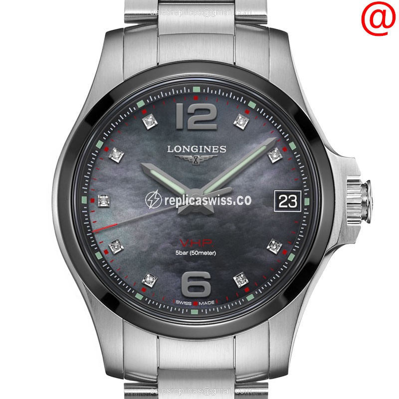 Longines Conquest L3.319.4.88.6: Black Dial Quartz Movement & Polished Steel Case Watch