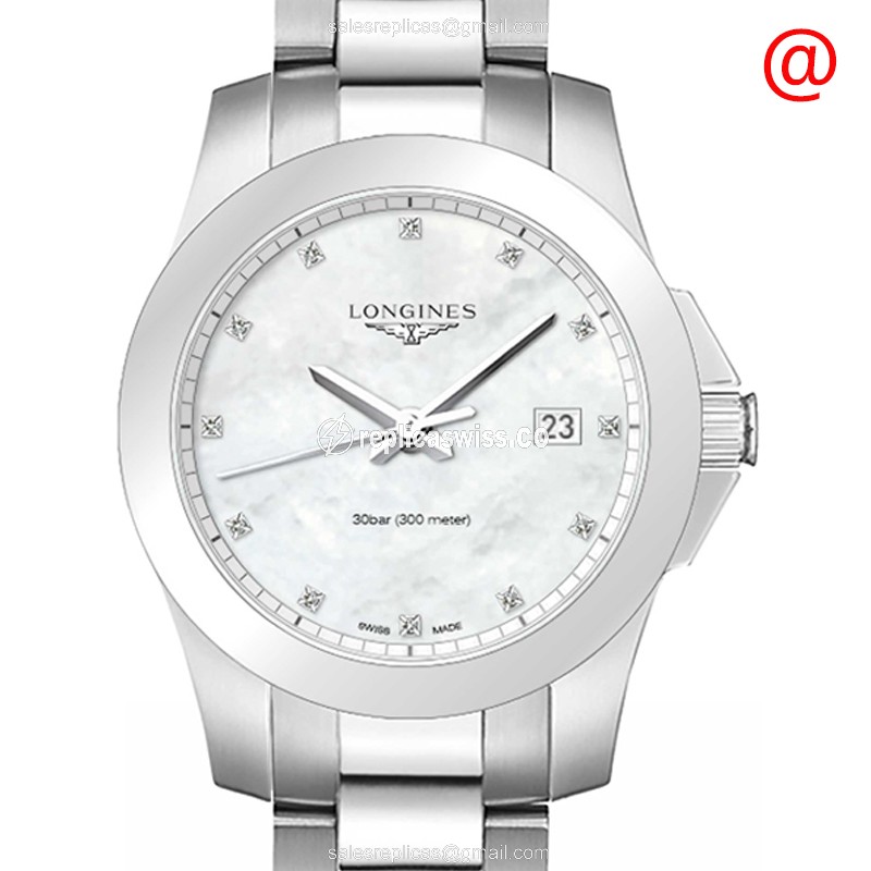 Longines Conquest L3.378.4.87.6 Replica, White Dial, Stainless Steel Case & Clasp Watch