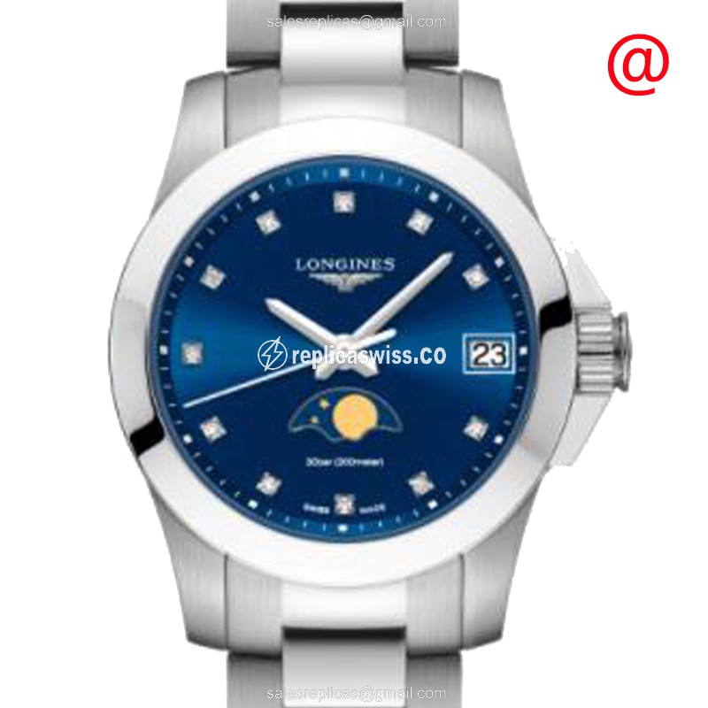 Longines Conquest L3.380.4.97.6 Replica | Blue Dial, Stainless Steel Case & Quartz Movement Watch