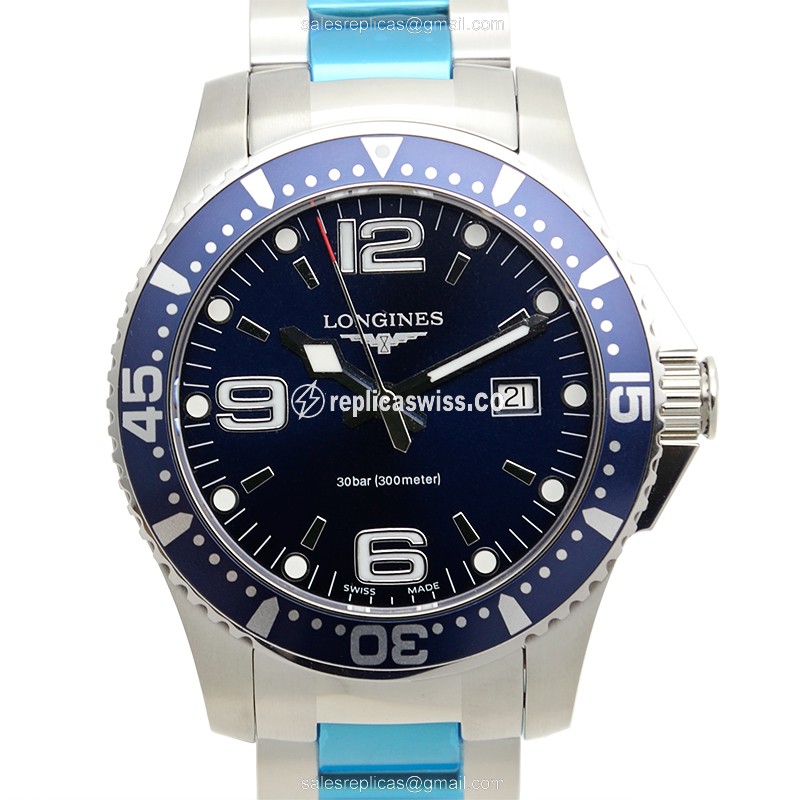 Longines Conquest L3.640.4.96.6 Replica with Blue Dial & Stainless Steel Case Watch